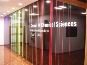 Vinyl Prints on Glass for UOA