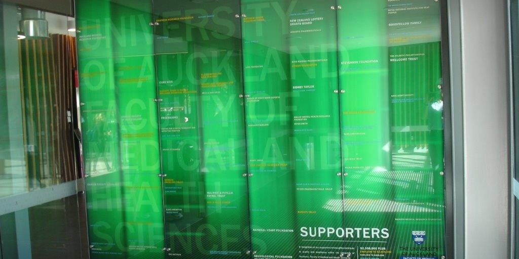 Cut Out Vinyl Text on Glass